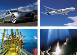 automobile, aéronautique, spatial, pétrole et gaz - solutions par industrie PiINETTE PEI.