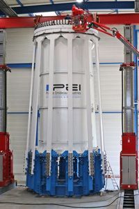 banc d'essais statiques sur reservoirs lanceurs fusées : traction, compression et pression interne